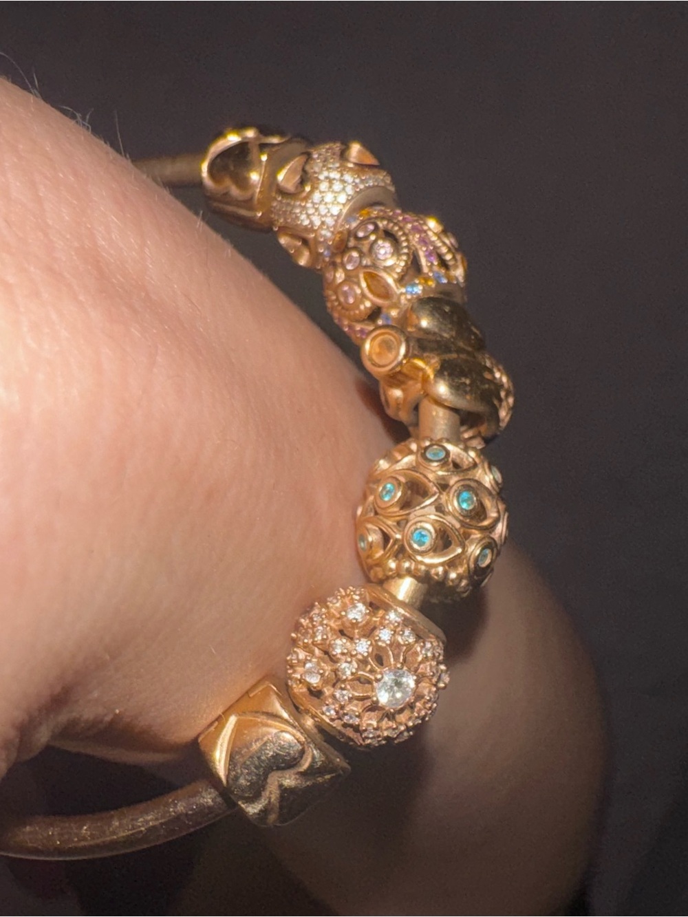 Pandora 14K retired Gold charms